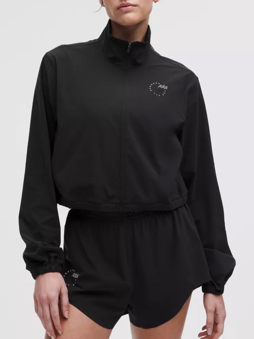 Lululemon • Mile Maker Run Crew Graphic Cinch-Hem Jacket